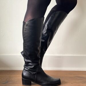Stuart Weitzman black Napa boots